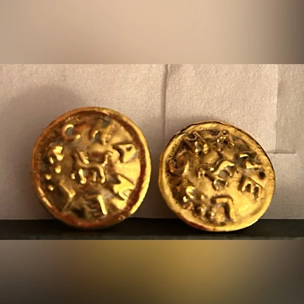 Chanel Lion Clip On Earrings
